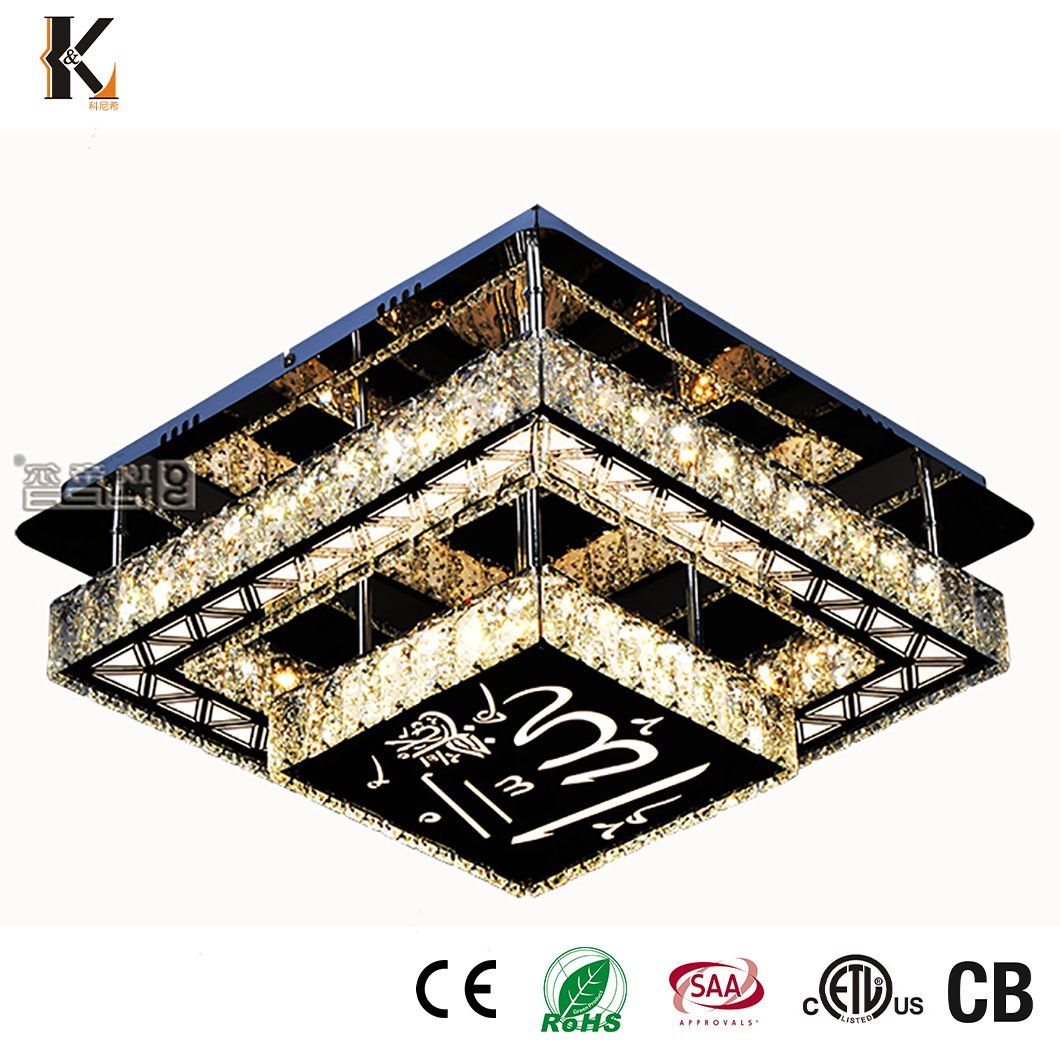 Crystal LED Hanging Light Ready to Ship China Dimmable Remote Crystal Ceiling Lights LED Pendant Lamp Indoor Lights Chandeliers Home Crystal Ceiling Light