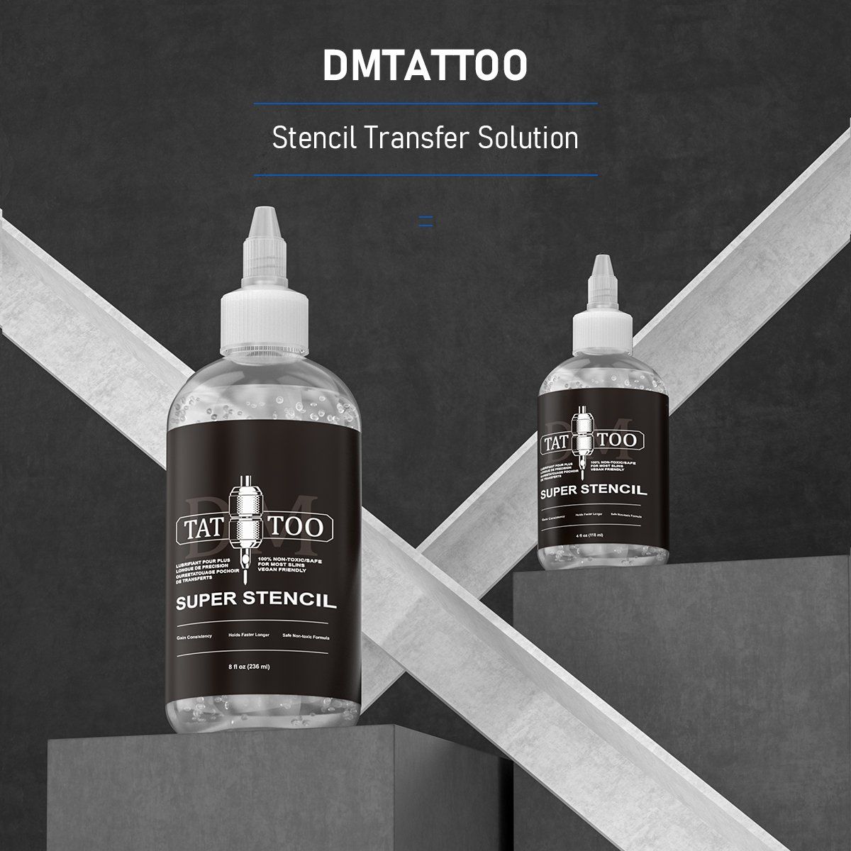 Hadiyah Beauty 4oz Tattoo Stencil Application Solution Dark Clean Tattoo Transfer Gel Solution