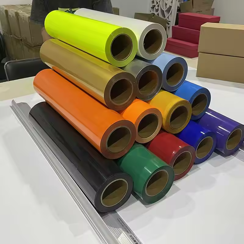 Cheap Pu Heat Transfer Vinyl 50cm*25m Roll Size Easily Cut And Peel Applied In T-shirt Hat And Bags Pu Vinyl Htv