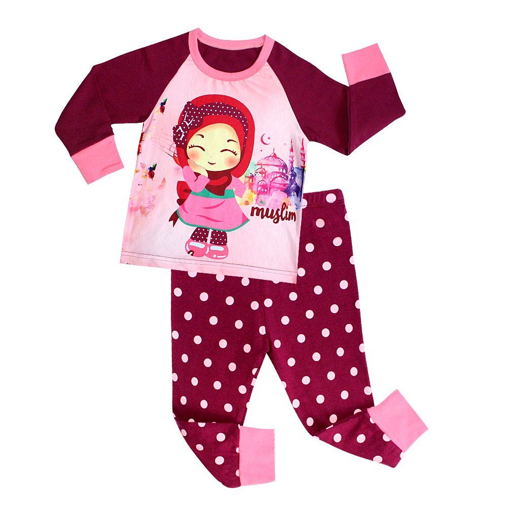 2025 Summer Kids Clothing Set-2PCS Cotton Pajamas Long Sleeve Cartoon Pattern Pyjamas for Girls