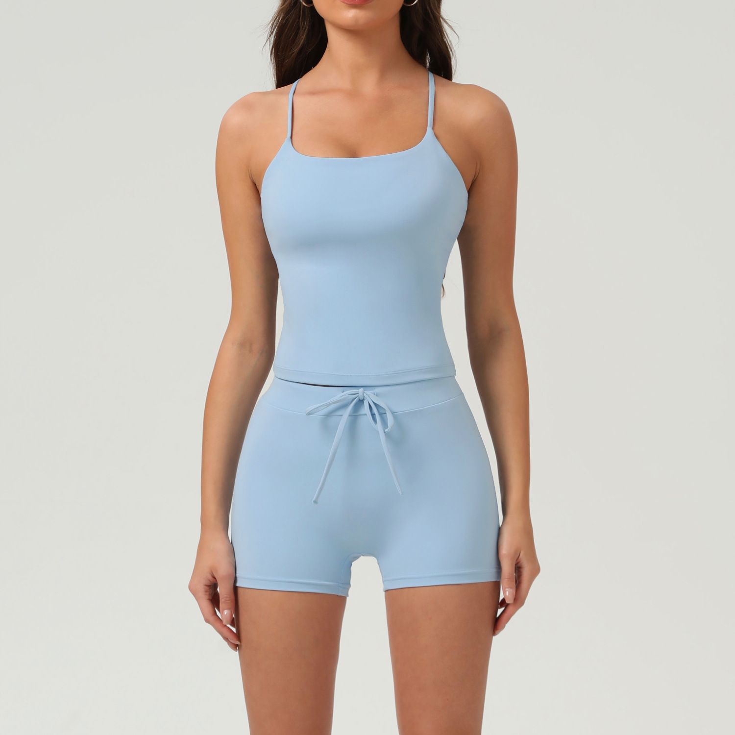 Wholesale in Stock Sports Bra Set Workout Sets for Women Workout Clothing Yoga Wear Fitness Suit Clothing Clothes Fashion