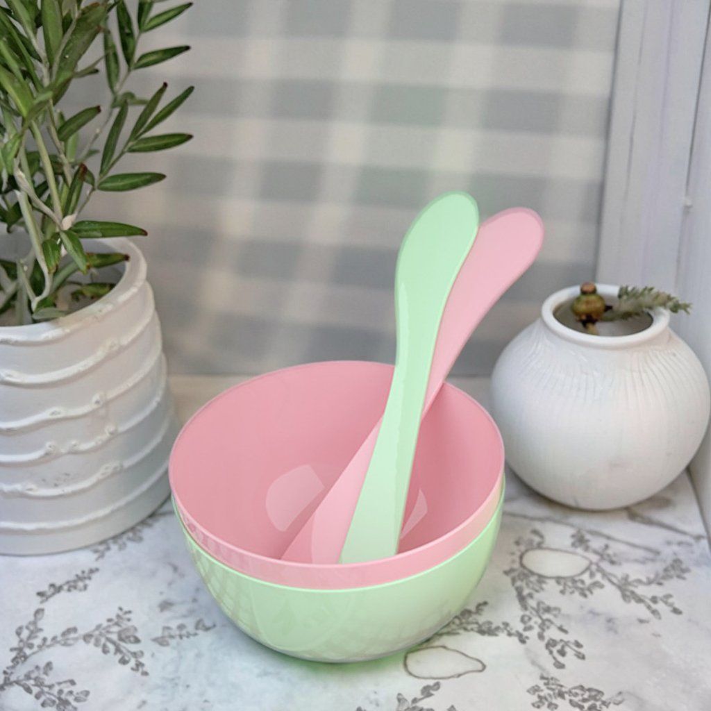 Glossy Color Plastic Box Set Mask Bowl Design for Enhanced Visual Appeal