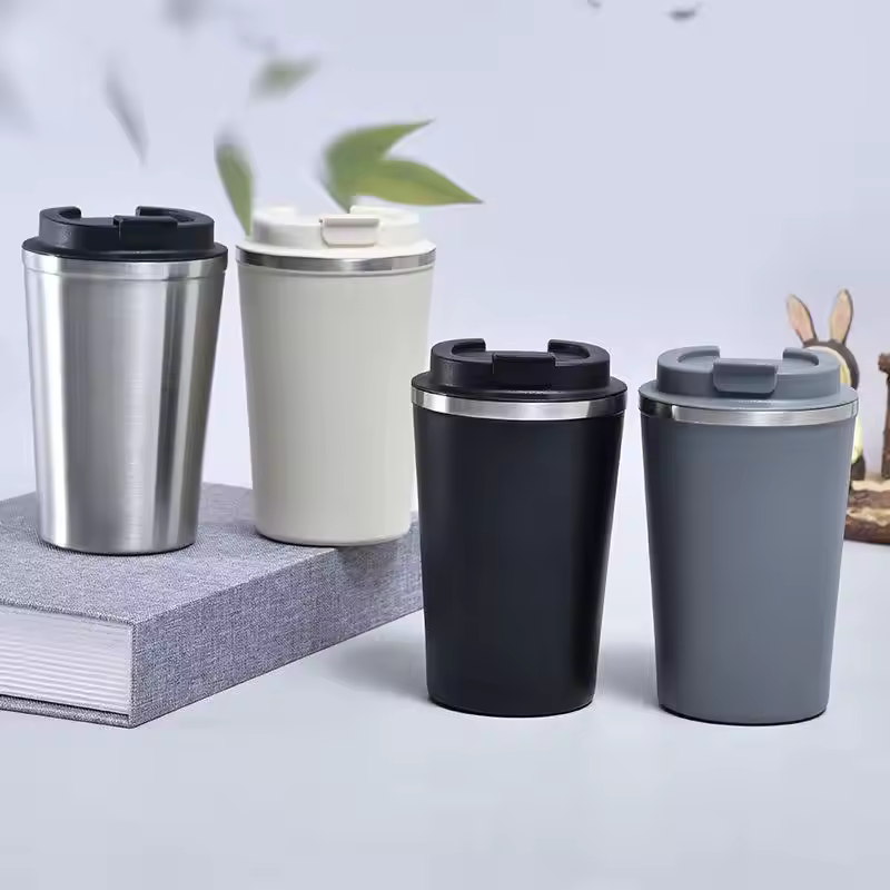 350ml Insulated Travel Coffee Mug Spill Proof With Lid Best Thermal Coffee Go Cups Reusable Small Coffee Thermos Cups Plastic
