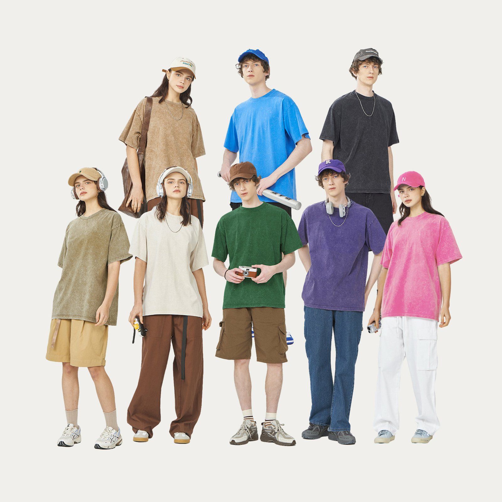 Manufacturer 250GSM Unisex Heavyweight Washed Vintage Oversized O-Neck 100% Cotton Batik Tshirt