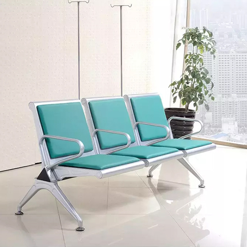 Best Sale Hospital Furniture Ki Seating Bench Steelcase Metal Waiting Room Chairs Frame 3 Seater Stainless Steel Waiting Chair