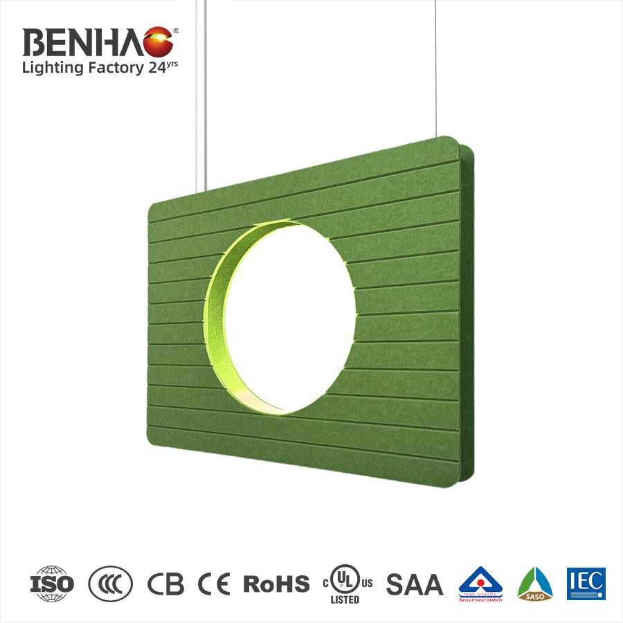 OEM Acoustic Lighting Solution Style LED Pendant Lamp for Office