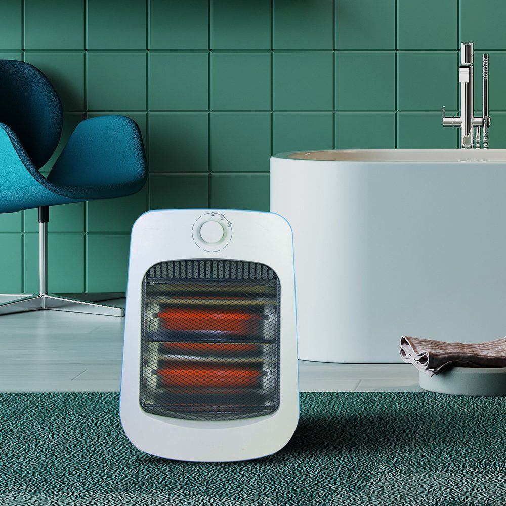 Temperature Control Room Electric Fan Portable Quartz Heater with Overheating Protection