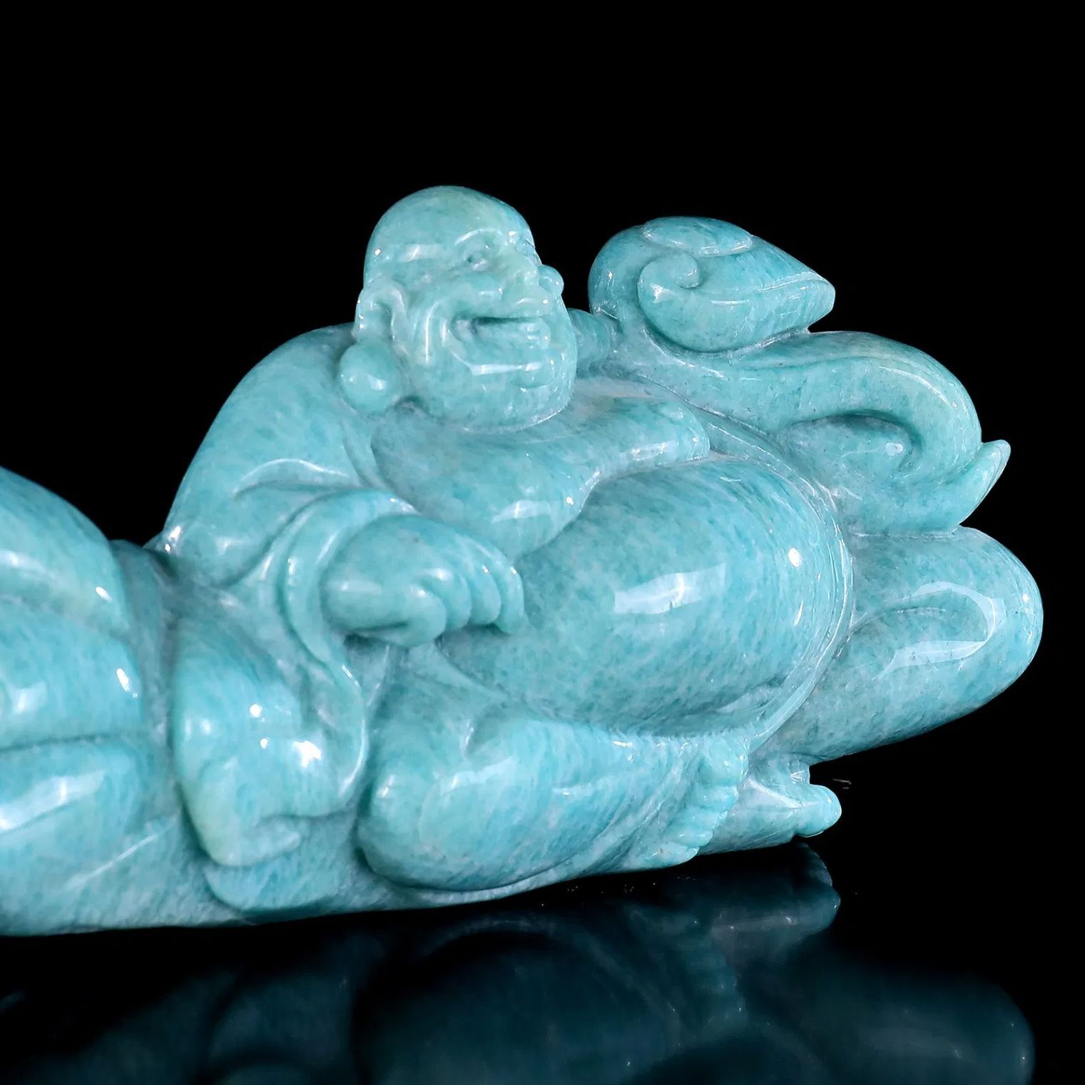 Crystal Buddha Statue Amazonite Buddha Figurine Craft Ornament Manufacturer Wholesale