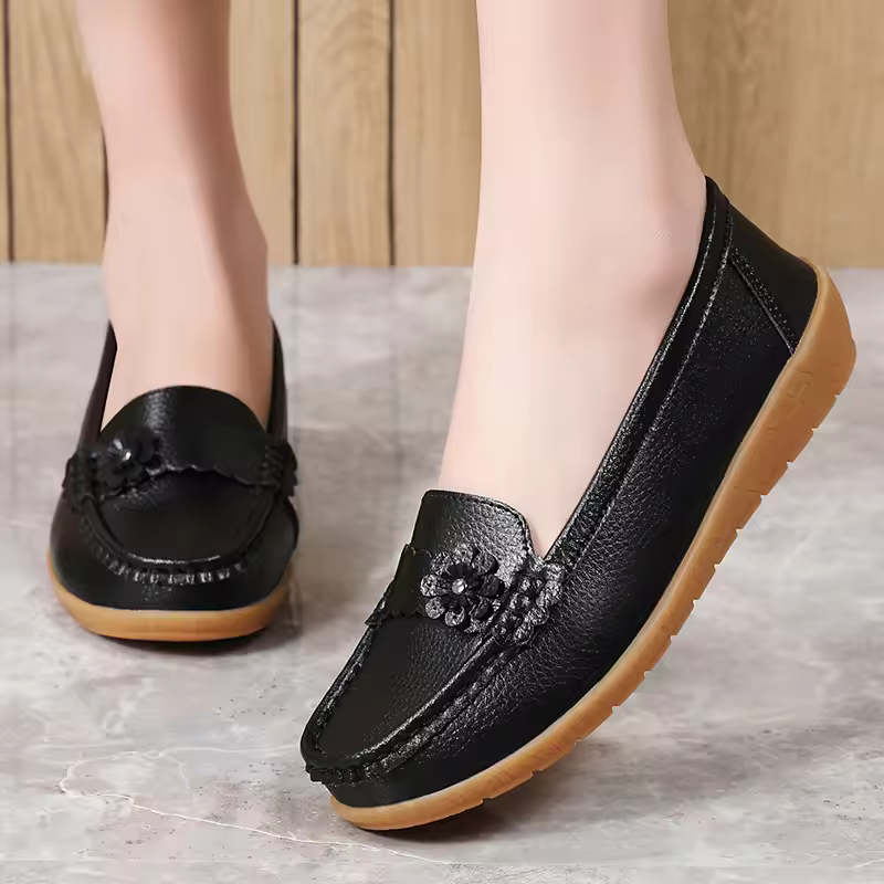 Odm Oem Women's Casual Flat Shoes Spring Autumn Lady Wedge Slip On Loafers