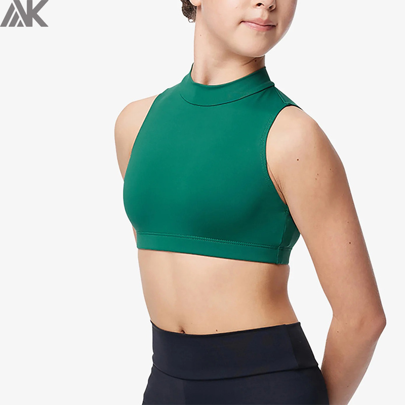 Best Mock Neck Dance Bra Top in China with Low MOQ