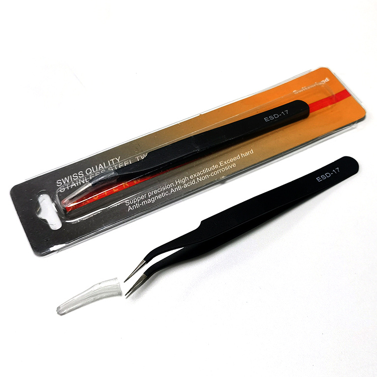 Irreplaceable Tip ESD Anti-Static Cleanroom Stainless Steel Tweezer