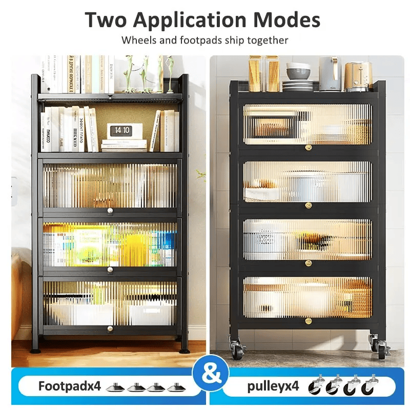 Multi-Layer Household Racks Organizer Storage Shelf Pull-out Multifunctional Dish Racks for Kitchen