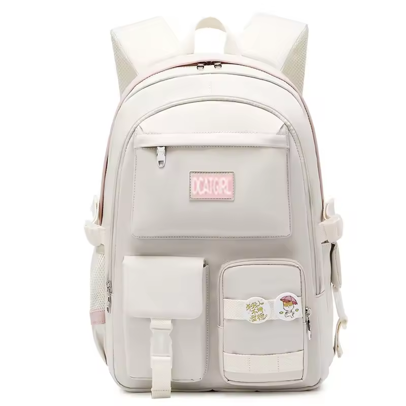 Large Capacity Waterproof Student Backpack With Lots Of Pockets Internal Frame Zipper Closure For Daily Use School Bag