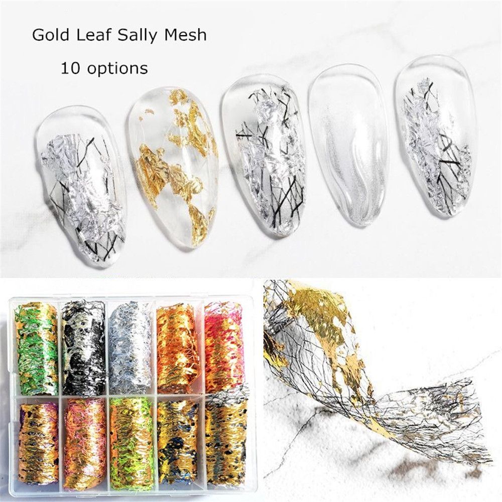 Christmas Spider Web Nail Art Aluminum Foil Flake Sticker Accessories for Nail Beauty Design