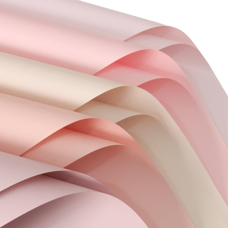 Solid Color Single Side Coating Craft Paper Waterproof Flower Wrapping for Print Use DIY Material Wholesale Stock for Florists