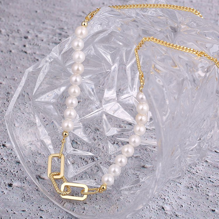 Fashion 925 Sterling Silver Trendy 2023 Women Fresh Water Pearl 18K Real Gold Plated Factory Wholesale Fine Jewelry Necklace