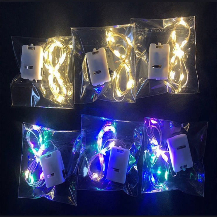 Xmas Lights Mini Battery Powered Copper Wire Starry Fairy Lights LED String Lights for Wedding Christmas Party