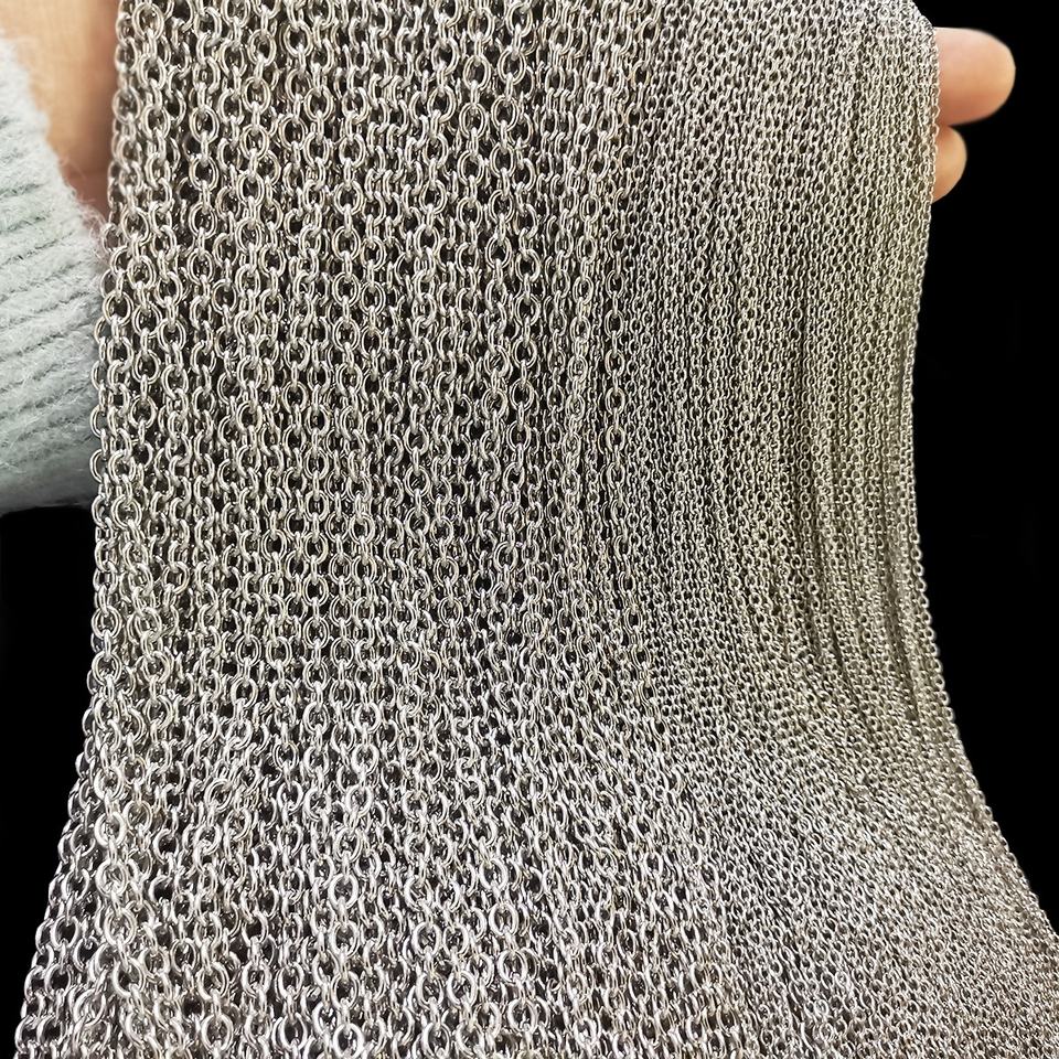 Shuimei Bulk Wholesale 1.5~4mm Stainless Steel Tassel Decorative Link Chains Small Chain Bag Diy Clothing Jewelry Chain Jewelry