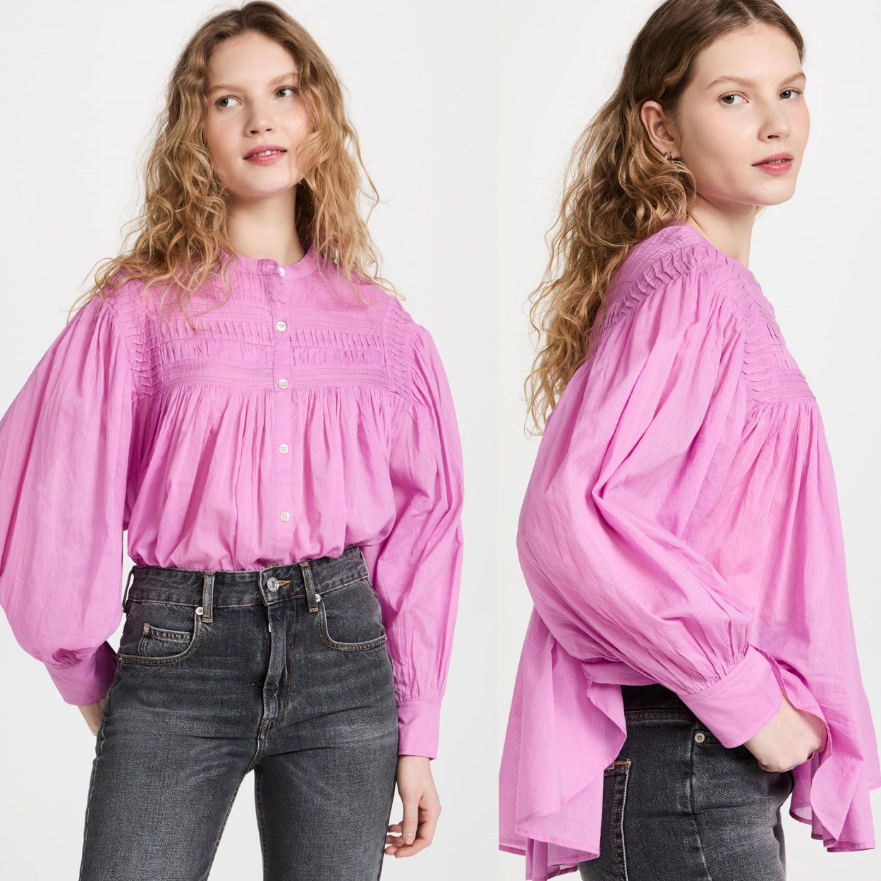 Round Neck OEM China High Quality Fashion Apparel Factory Hot Selling Wholesale Fashion Summer Elegant Long Sleeves Lady Blouses with Button Cuffs