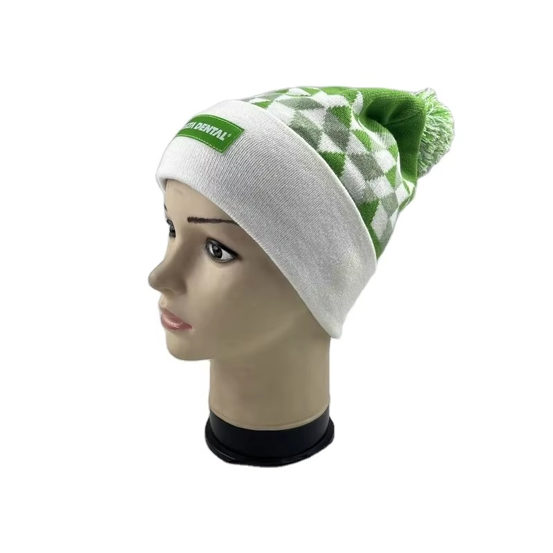 High Quality Winter Ski Beanie Dyed Knitted Factory Wholesale