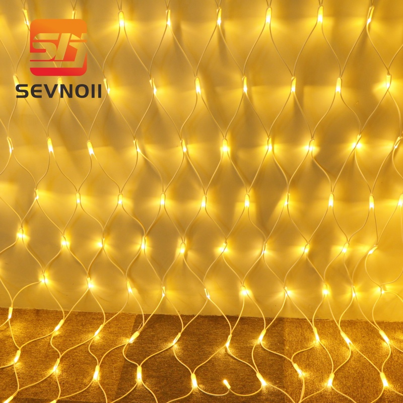 Gold Light LED Fairy Net String Lights Christmas Holiday Lights