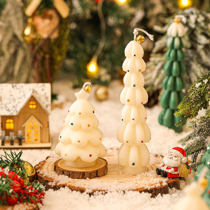 Manufacturers Direct Sales of Christmas Scented Candle Decoration Atmosphere Decorative Gift Creative Holiday Mini Christmas Tree Candles