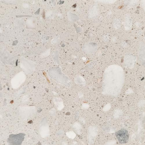 Large Light Gray Fragments Terrazzo