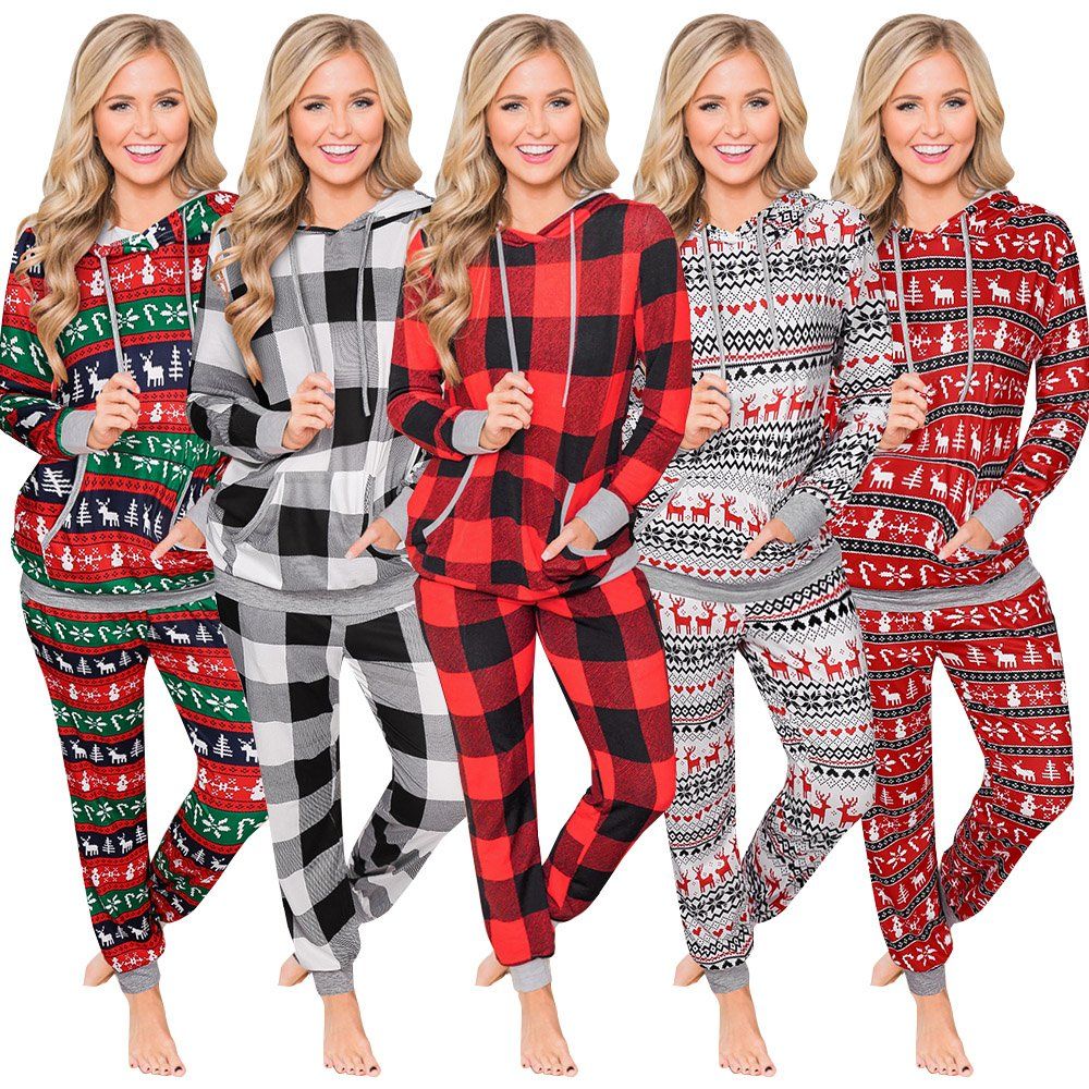 Long Sleeve Warn Sleepwear Women Winter Sleepwear Pajamas Set for Home