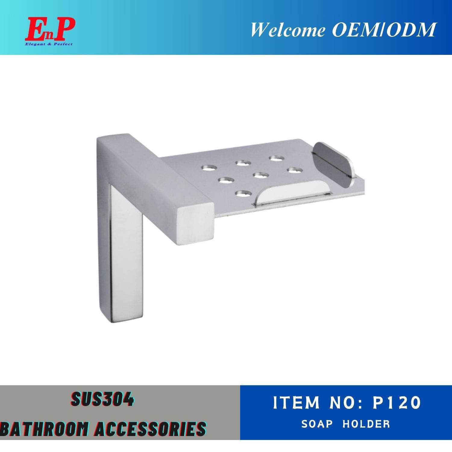 Enp Stainless Steel Bathroom Elegant Design Metal Soap Dish