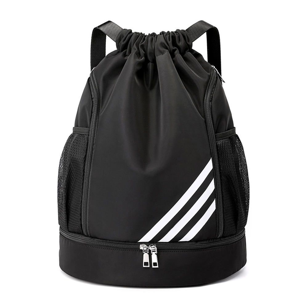 Portable Sports Drawstring Bag for Shoes Basketball Storage Travel Polyester Gym Backpack
