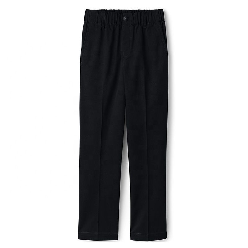 School Uniform Full Length Chino Pants with Elasticated Waist Anti-Pilling Trousers