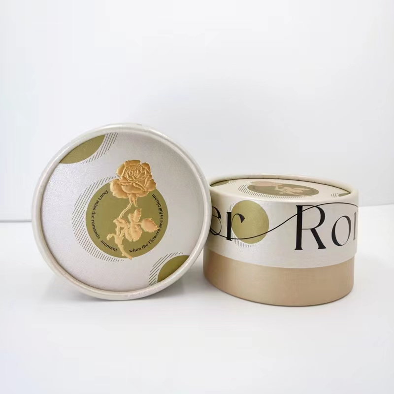 Original Style Circle Design Coffee Packaging Round Tube Box with European Import Kraft Paper