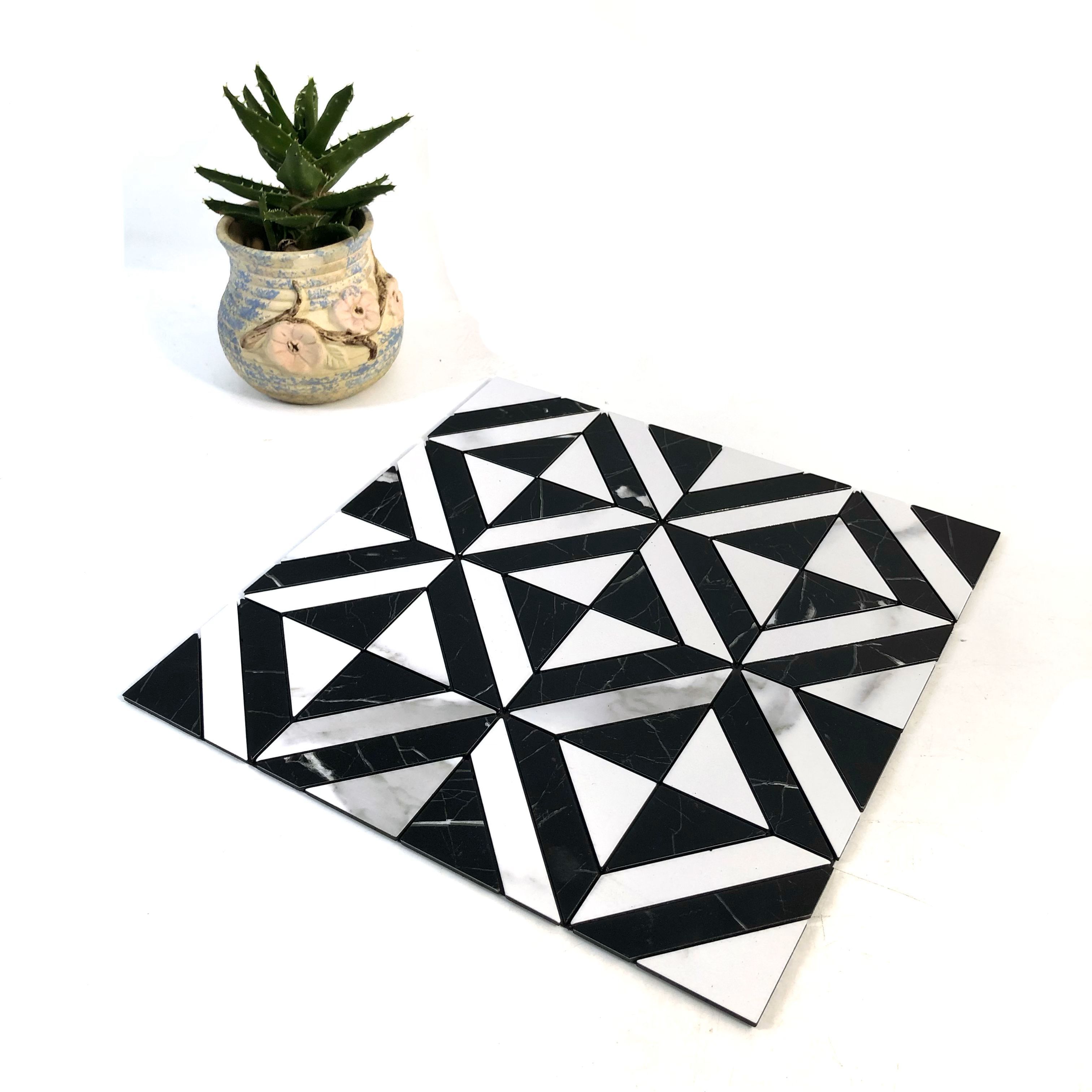 Good Price Waterproof Aluminium Sticker Mosaic Peel and Stick Wall Tile 300*300mm for Home Decoration Bathroom Tile