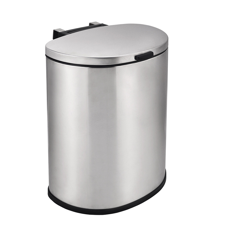 9L D-Shaped Hanging Trash Can with Finger Print Proof Oil