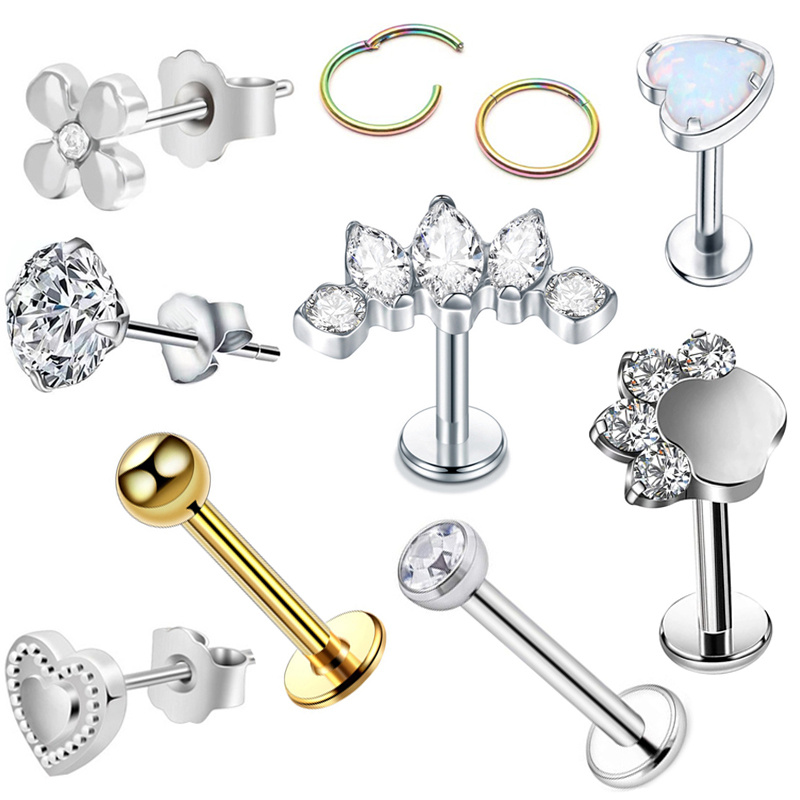 Hypoallergenic Prercing Titanium Stud Earrings