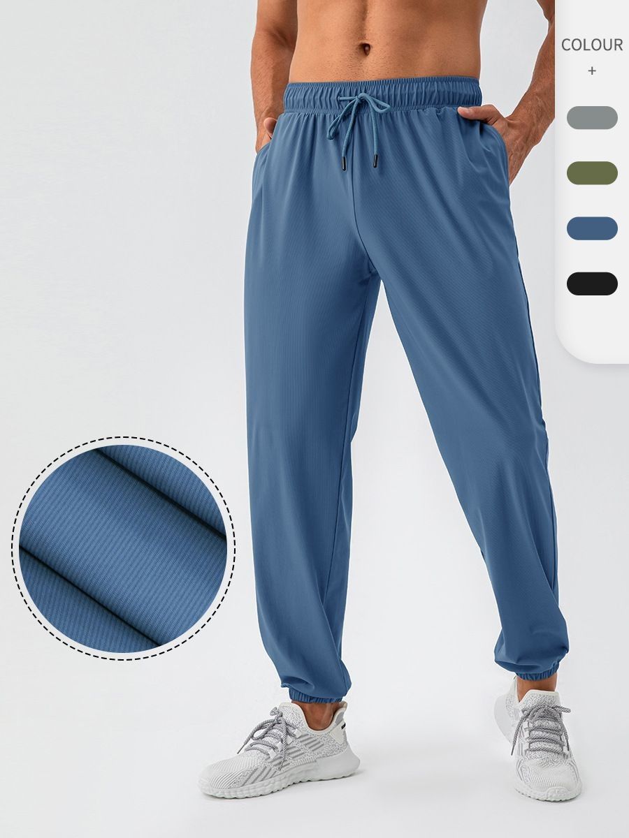 Wholesale Factory Men's Nylon Cool Loose Sports Pants Dry Fit Running Cool Outdoor Gym Wear Outwear Casual Leisure Running Fitness Trousers Jogger