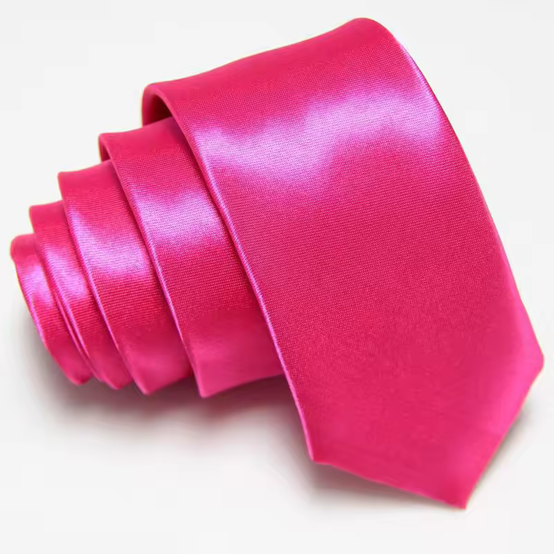 Tie For Men Slim Tie Solid Color Necktie Polyester Narrow Cravat Royal Party Formal Ties Fashion R0823