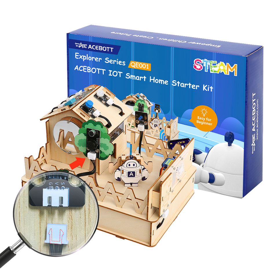 ACEBOTT Stem Educational Smart Home Starter Kit Programmable APP Control IOT WIFI BT Stem Toys Educational New 2025 For Arduino