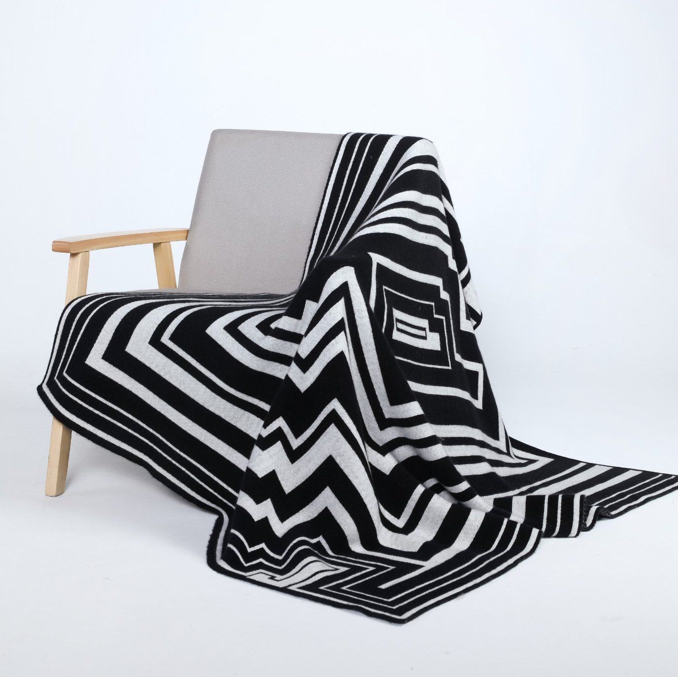 Iconic Luxe 100% Cashmere Knit Beanie, Socks, & Blanket Warm Set