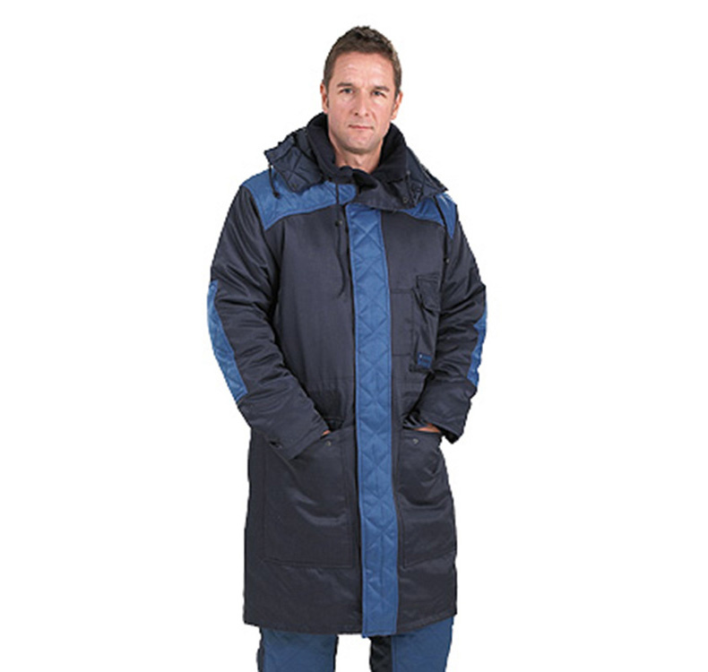 Wholesale Factory Direct High Quality Warm Workwear Two Tones Thermal Security Soft Coat with Multi-Pockets