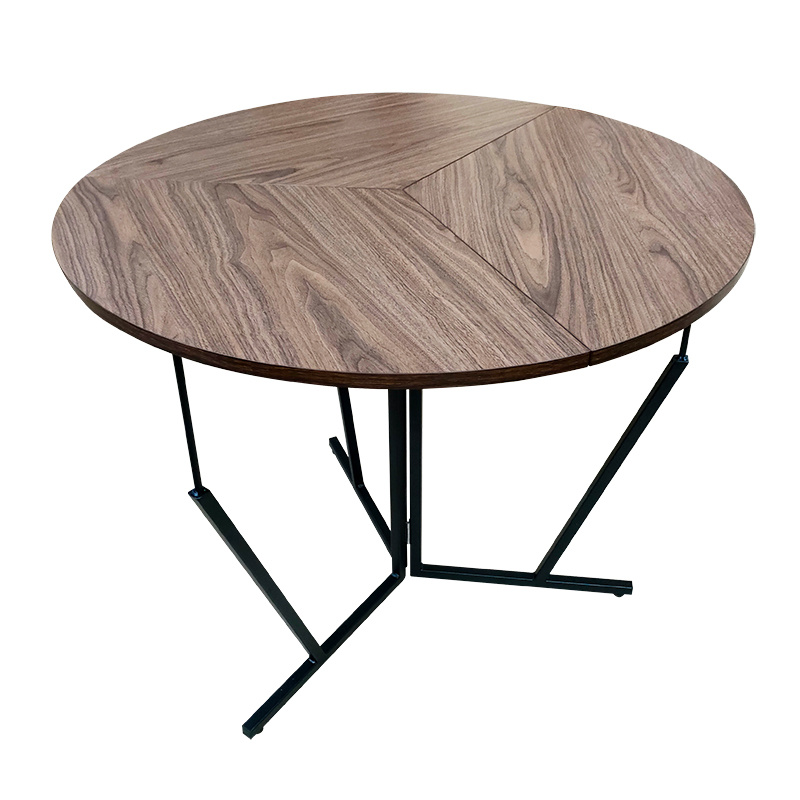 Factory Direct Furniture Event Tables Wooden Round Folding Tables for Hotel Wedding and Dining Restaurant