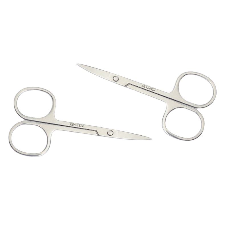 2025 New Rust-Proof Stainless Steel Small Nose Scissors Mini Beauty Trimming Makeup Scissors for Grooming Eyebrows Nose Mustache
