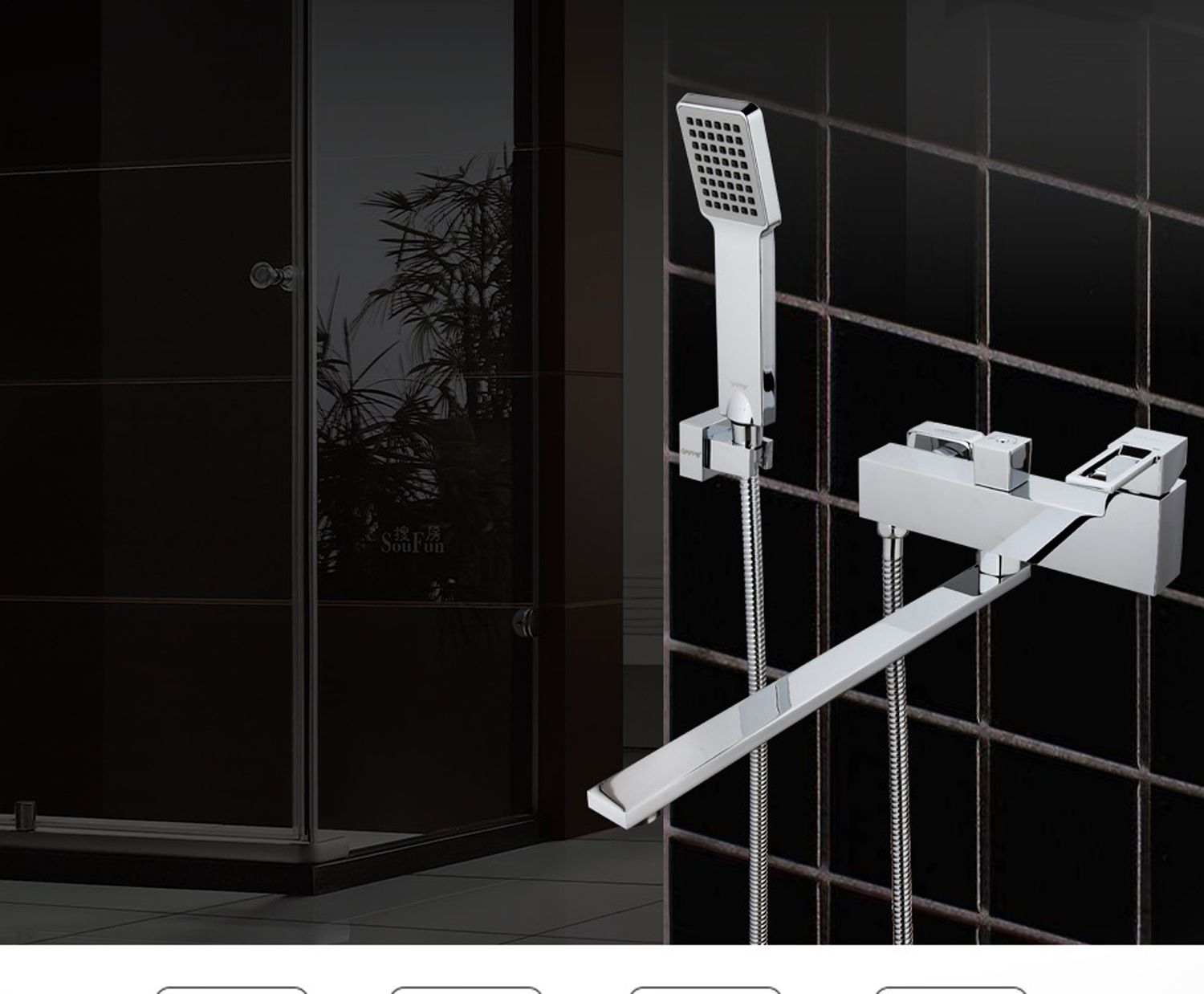 High Quality Square Bathtub Faucet Mixer (TF-3003)