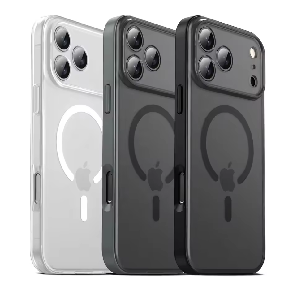Fast Shipping Magnetic Matte Transparent Phone Case 2.5 Mm Back Pc For Iphone 17 17air 17pro 17pro Max Magnetic Frosted Case