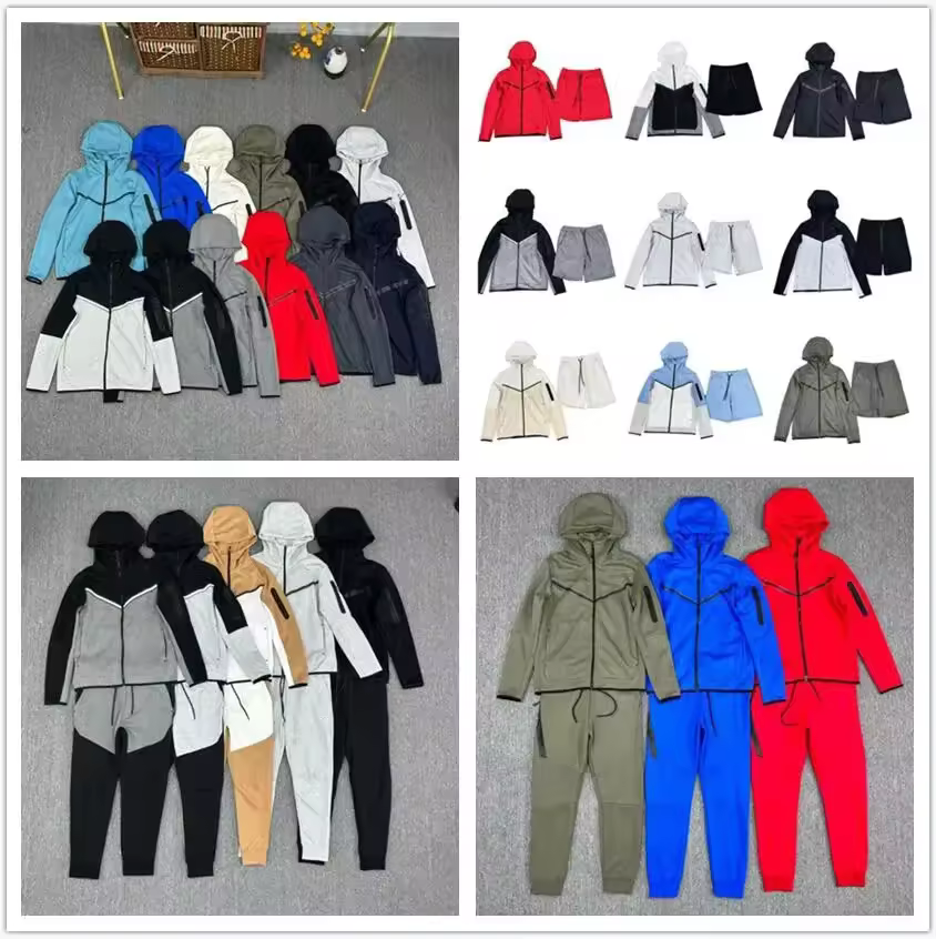 Original Quality Luxury Brand Nk Tech Fleece Men Tracksuit Cotton Men 2 Pcs Sets Hoodie And Sweatspants And Shorts For Running