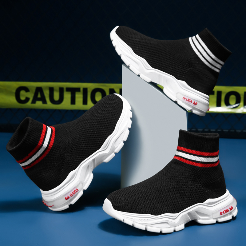 Ready Ship Knitted Children Sport Shoes Senpai Kid Casual Sneakers