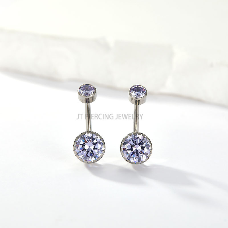 Hot Sale Titanium Navel Ring 14G Internal Thread Belly Ring Piercing Jewelry