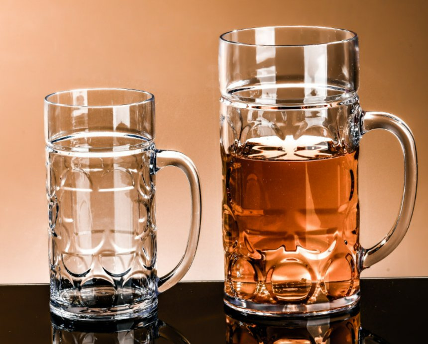 500ml Nucleated Pilsner Beer Steins Classic Craft Glassware Cup for Men Big Size Beer Glasses Beer Mug