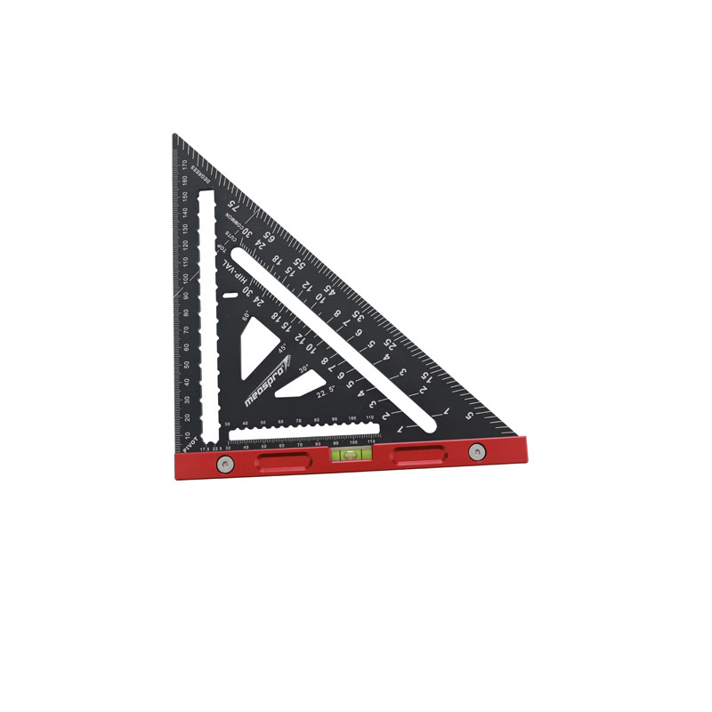 Workshop-Ready Rafter Square180mm Combination Tool-Quick-Adjust Laser & Bubble Level for Builders