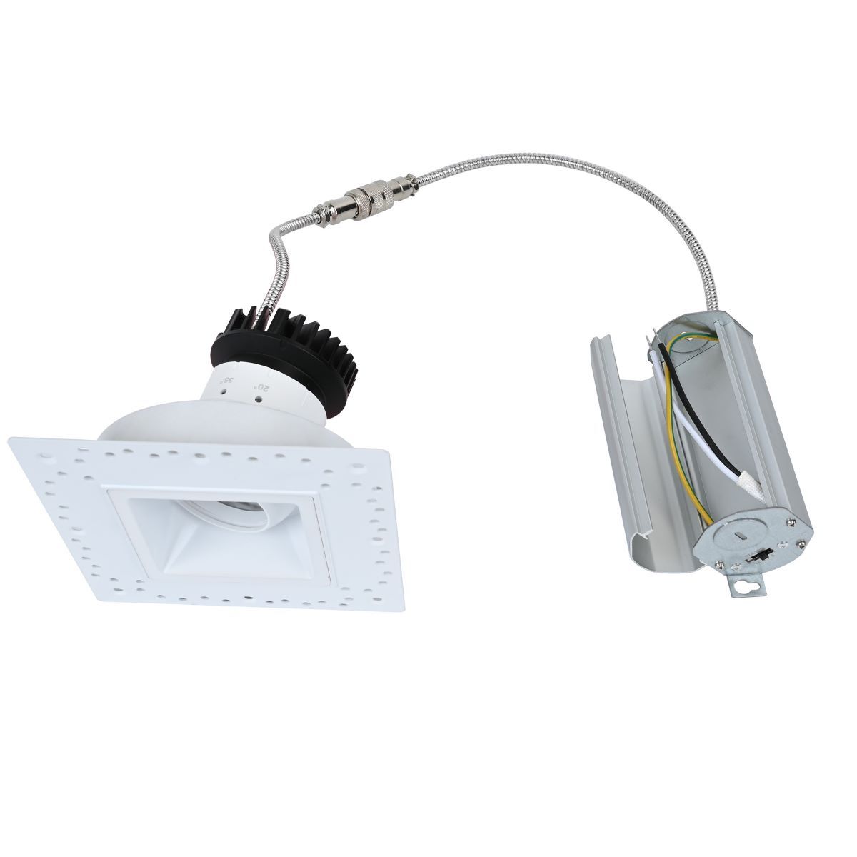 2025 Latest LED COB Lighting Down Lights Square Gimbal Recessed Ceiling Lights Canless Down Lights IP54 Low Glare Ledil Lens Interchangeable Modular Design